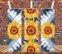 Sunflower Tie Dye - Tumbler Wrap Sublimation Transfers