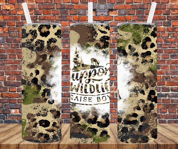 Support Wildlife Raise Boys - Tumbler Wrap - Sublimation Transfers