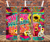 Sweet Southern Mess - Tumbler Wrap - Sublimation Transfers