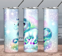 Pastel Unicorn - Tumbler Wrap Sublimation Transfers