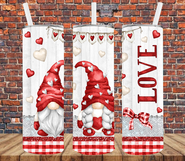 Valentine's LOVE Gnomes - Tumbler Wrap Sublimation Transfers