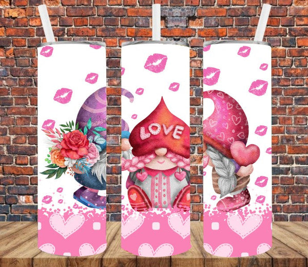 Gnomes Kissing Cheek - Tumbler Wrap Sublimation Transfers