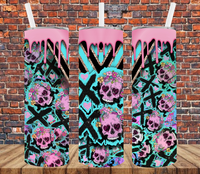 XOXO Skulls - Tumbler Wrap Sublimation Transfers