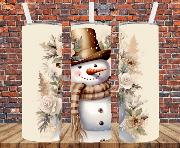Vintage Snowman - Tumbler Wrap - Sublimation Transfers