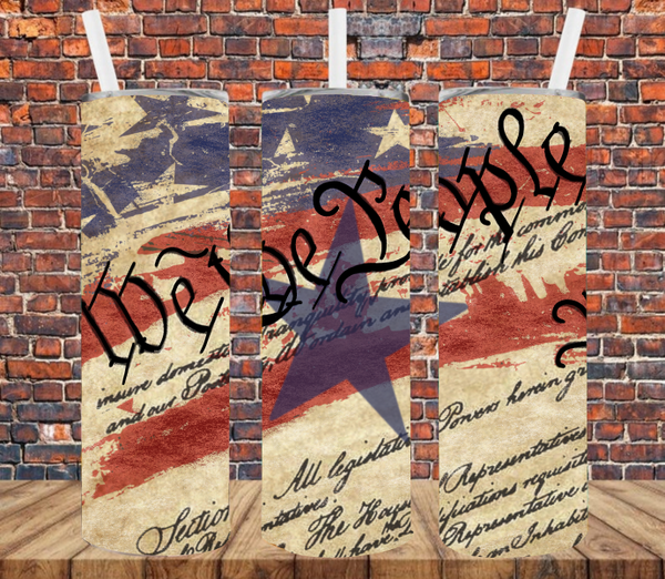 We the People Flag - Tumbler Wrap Sublimation Transfers