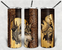 Wolf - Tumbler Wrap Sublimation Transfers