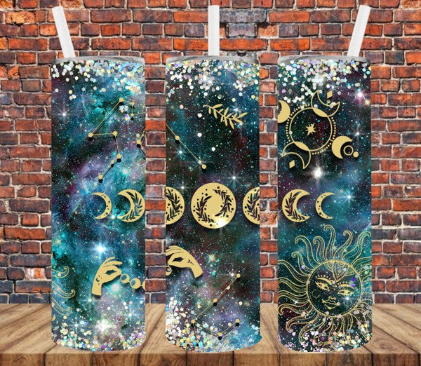 Celestial Zodiac Moons - Tumbler Wrap Sublimation Transfers